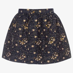 NWT Jessie and James London Navy Blue & Gold Cosmic Skirt size 10 Orig. $141